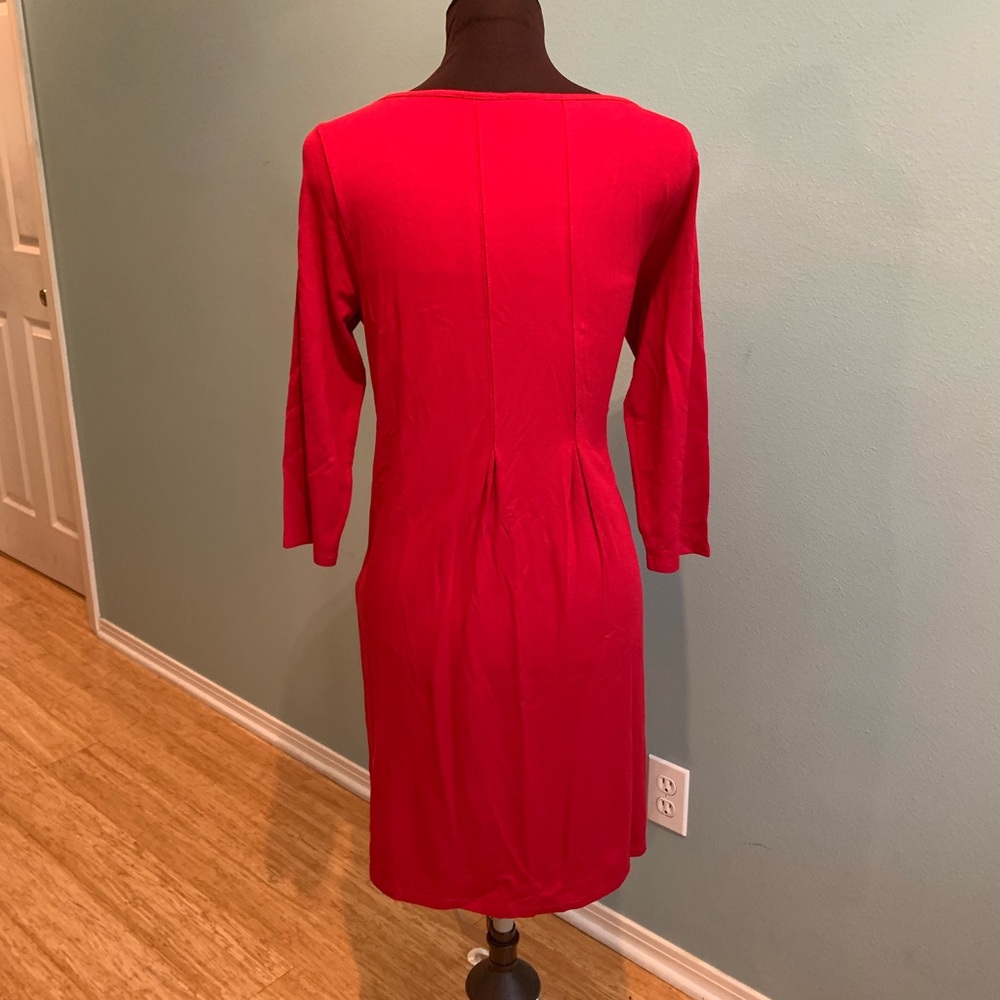 J. Jill petite red medium knit dress EUC